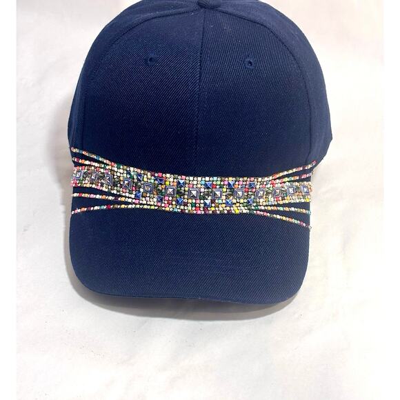 Handmade Rhinestone Hip Hop Boho Bling style Streetwear Baseball Cap Hat - Picture 3 of 9